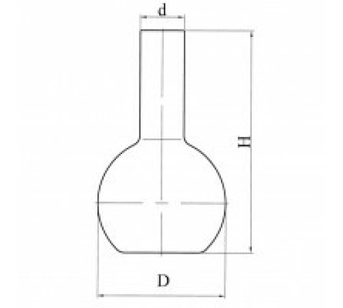 Колба плоскодонная П-2-250-34 с цилиндрической горловиной