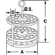 Штатив для пробирок Bochem, круглый, размеры 194x165, на 45 пробирок, нержавеющая сталь