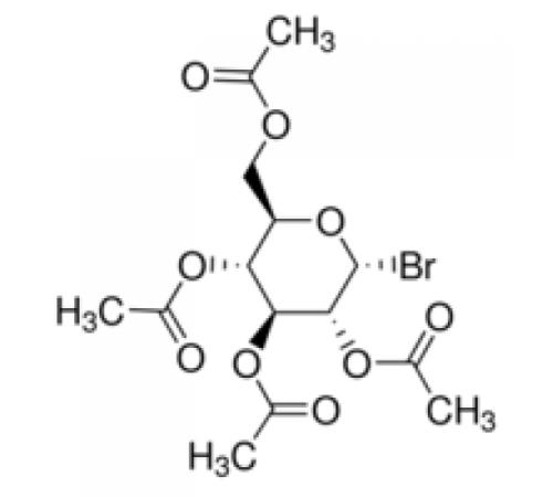 2,3,4,6-тетра-O-ацетил-альфа-D-глюкопиранoсил бромид, 98.5%, стаб., Acros Organics, 10г