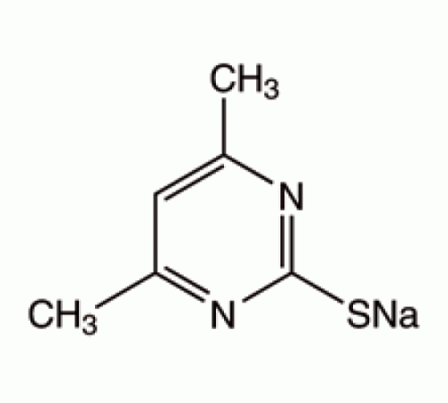 2-меркапто-4, 6-диметилпиримидин натриевой соли, 98%, Alfa Aesar, 10 г