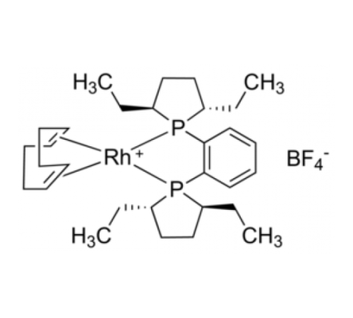 1,2-бис((2S,5S)-2,5-диэтилфосфоlano)бензол(циклооктадиен)родия(I) тетрафторборат, 97%, Acros Organics, 250мг