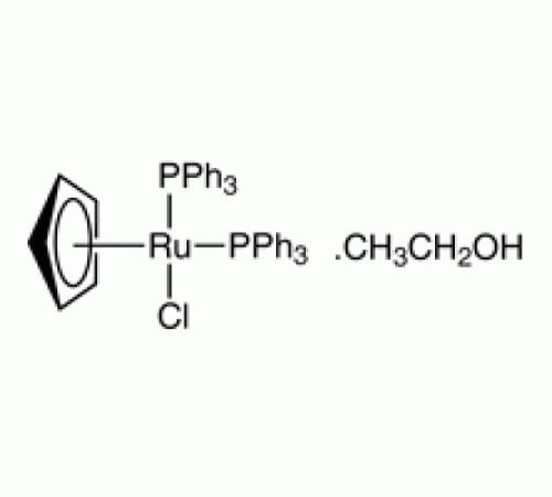 Хлор (циклопентадиенил) бис (трифенилфосфин) рутений (II) этанол аддукт, Ru 13,09%, Alfa Aesar, 5 г