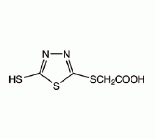 (5-меркапто-1, 3,4-тиадиазол-2-тио) уксусной кислоты, 96%, Alfa Aesar, 5 г