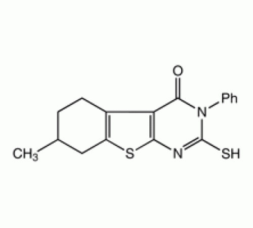 2-меркапто-7-метил-3-фенил-5, 6,7,8-тетрагидро-бензо [b] тиено [2,3-D] пиримидин-4 (3H) -он, 96%, Alfa Aesar, 250 мг
