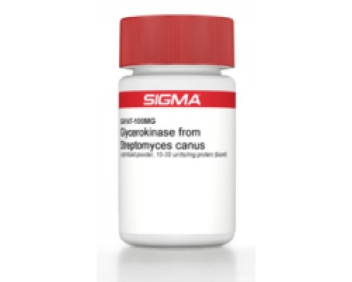 Глицерокиназа из лиофилизированного порошка Streptomyces canus, 10-30 мкг / мг белка (биурет) Sigma G4147
